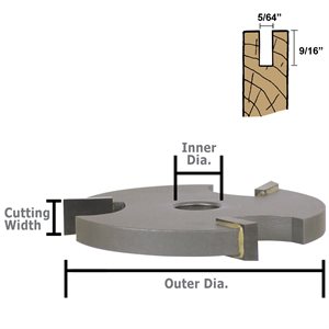 5/64" 3-Wing Slotted Cutter