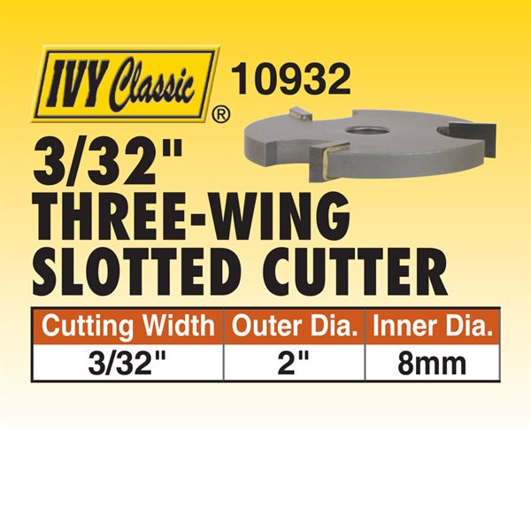 3/32" 3-Wing Slotted Cutter