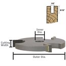 1/8"   3-Wing Slotted Cutter