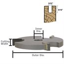 5/32" 3-Wing Slotted Cutter