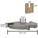 3/16" 3-Wing Slotted Cutter