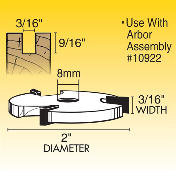 3/16" 3-Wing Slotted Cutter