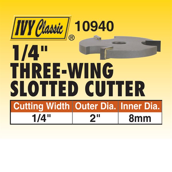 1/4"   3-Wing Slotted Cutter