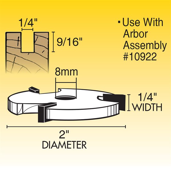 1/4"   3-Wing Slotted Cutter