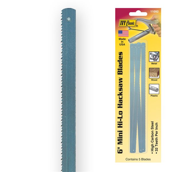 6" 32T Hacksaw Blades 5/Card