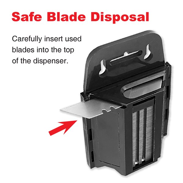 100 Pack Utility Blades Dispenser