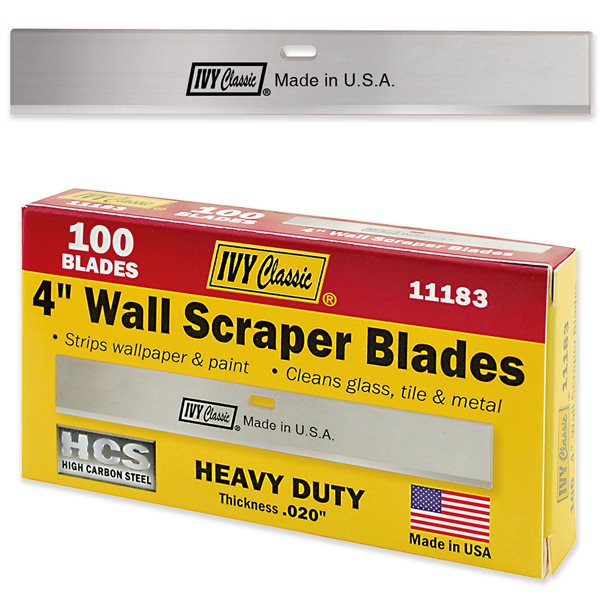 100 Pack 4" Wall Scraper Blades