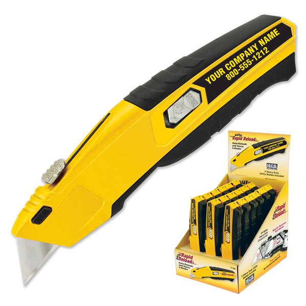 Auto Rapid Reload® Retractable Utility Knife - Private Label