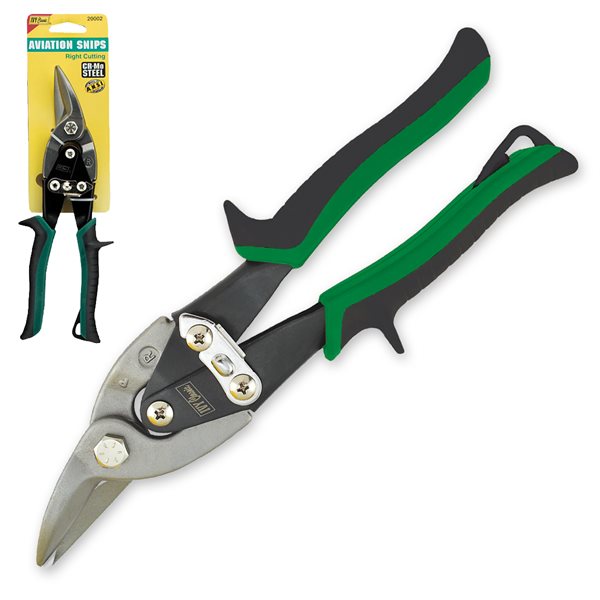 10" Right Aviation Snips Green