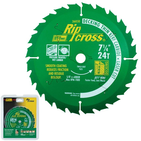 7-1/4" 24T Ripcross Decking Blade