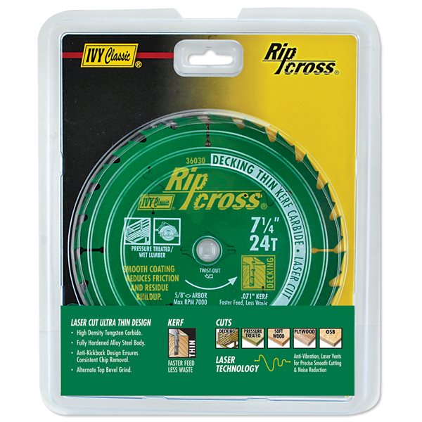 7-1/4" 24T Ripcross Decking Blade