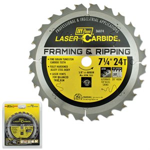 7-1/4" 24T Laser Carbide Blade