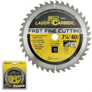 7-1/4" 40T Laser Carbide Blade