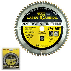 7-1/4" 60T Laser Carbide Blade