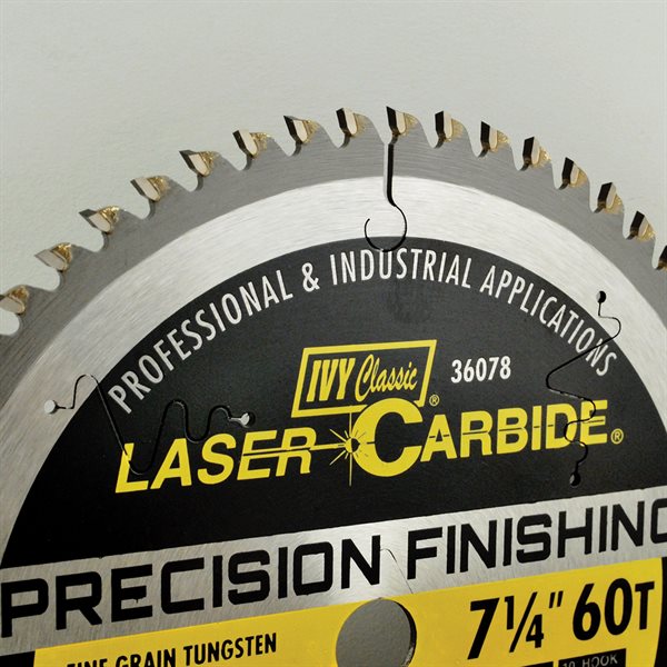 7-1/4" 60T Laser Carbide Blade