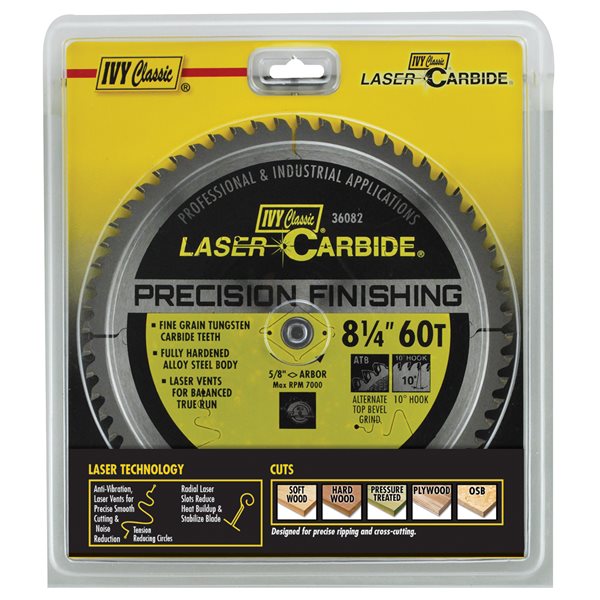 8-1/4" 60T Laser Carbide Blade