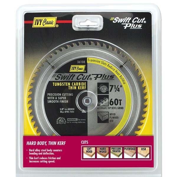 7-1/4" 60T Swift Cut Plus Blade