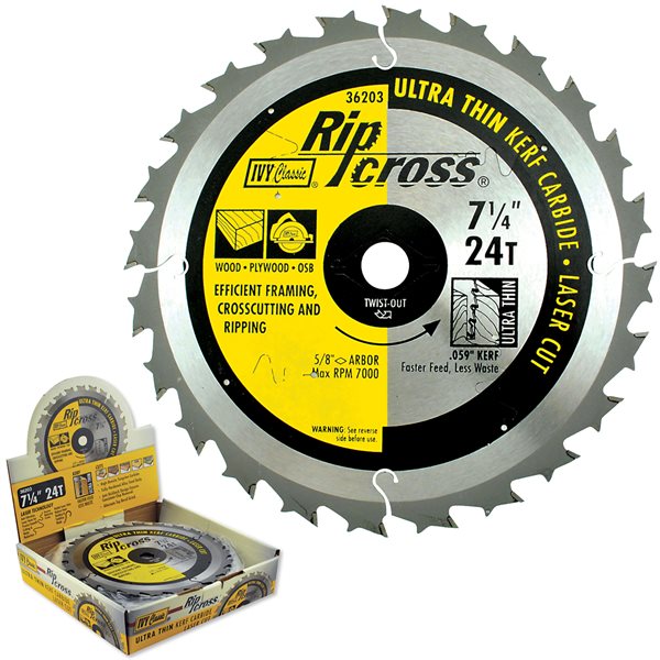 7-1/4" 24T Ripcross Carbide Blade