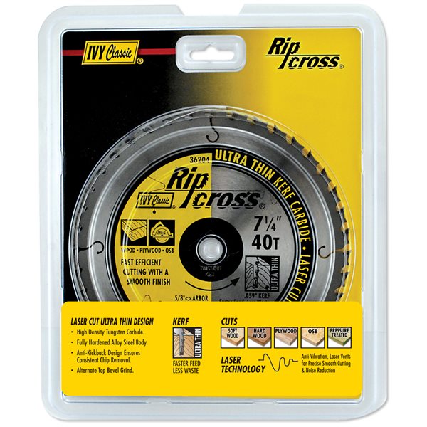 7-1/4" 40T Ripcross Carbide Blade