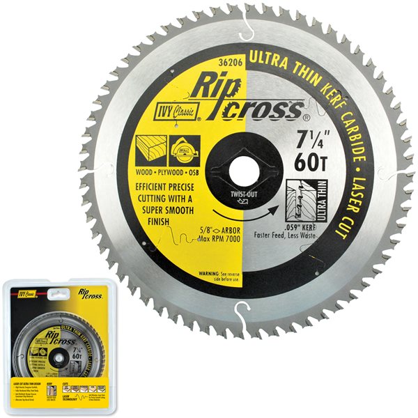 7-1/4" 60T Ripcross Carbide Blade