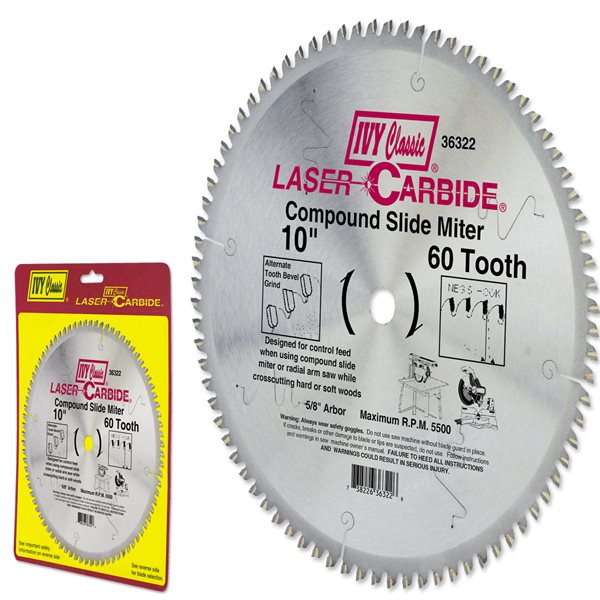 10" 60T Compound Slide Miter Blade   - Discontinued