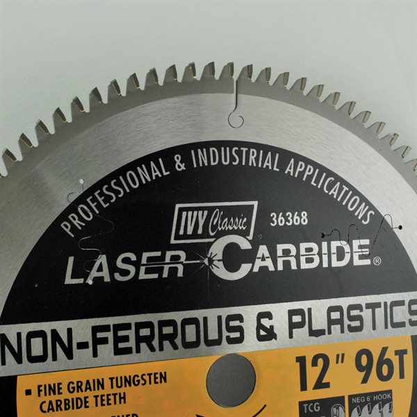 12" 96T Non-Ferrous & Plastics Laser Carbide