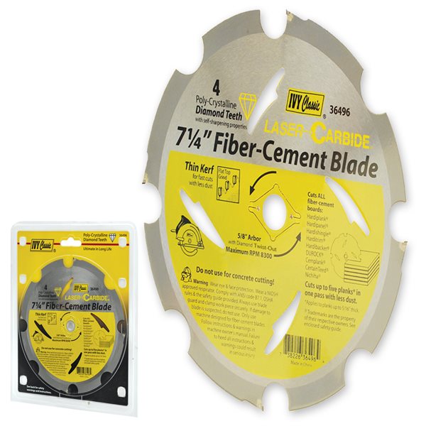 7-1/4" 4 Teeth  PCD Fiber-Cement Blade