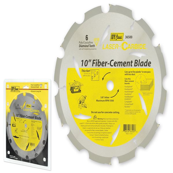 10" 6 Teeth  PCD Fiber-Cement Blade