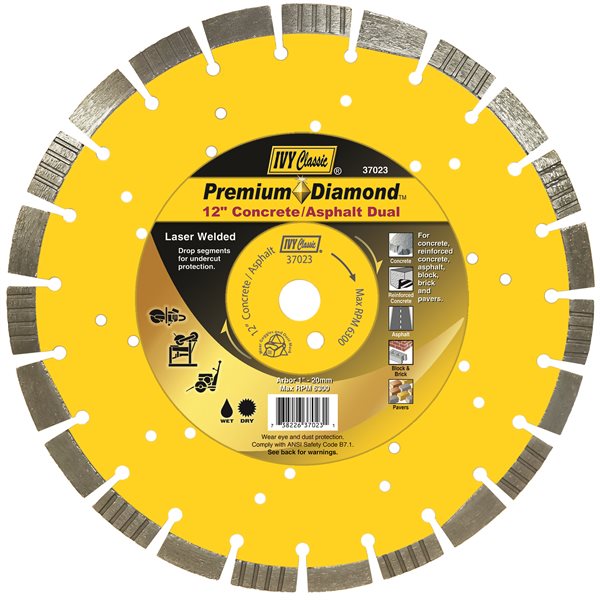 12" Concrete/Asphalt Dual Premium Diamond Blade