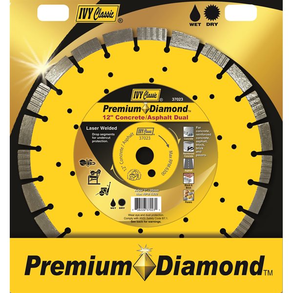 12" Concrete/Asphalt Dual Premium Diamond Blade