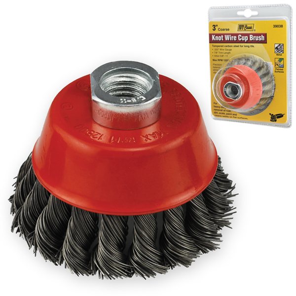 3" Knot Wire Cup Brush 5/8-11 Arbor