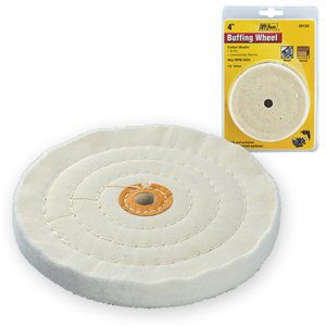 4" White Buffing Wheel 1/2" Arbor