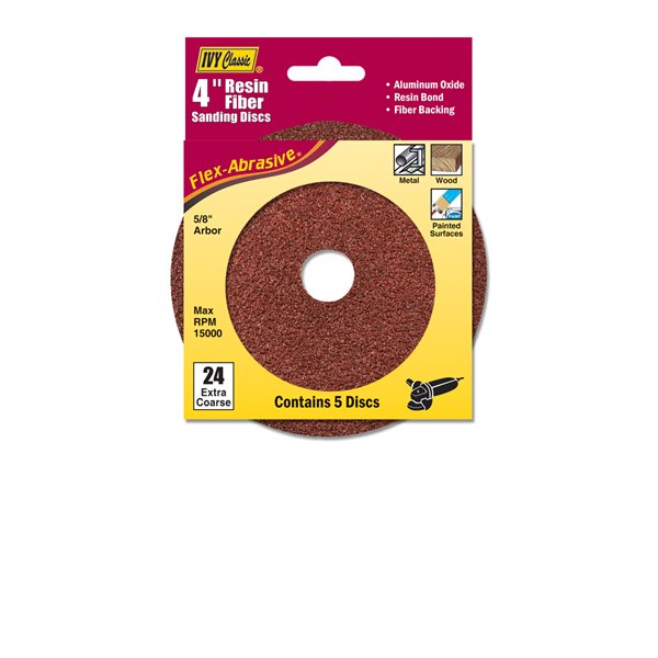 4" Resin Fiber Disc 24 Grit AL