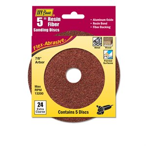 5" Resin Fiber Disc 24 Grit AL