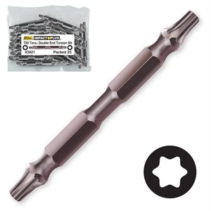 T20 Torx 2-9/16" Dbl-Ended Impact Plus Torsion Bit