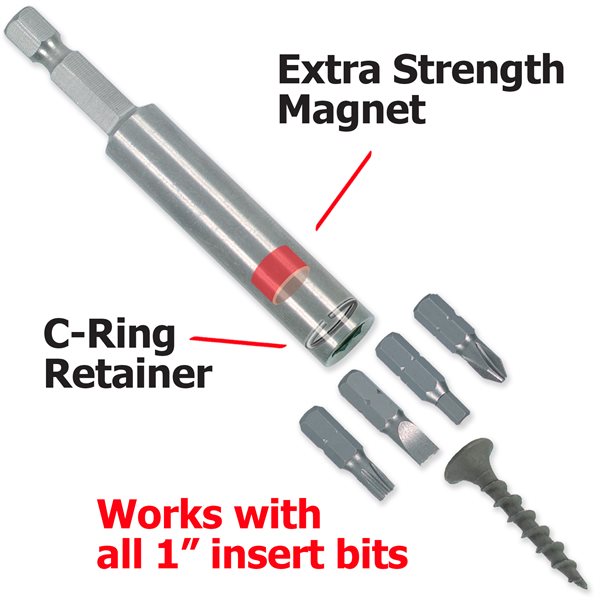 20 Pc. 6" Stainless Mag. Bit Holder