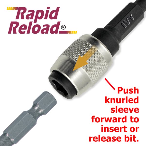 2" Rapid Reload® Pwr & Insert Bit Holder-Carded