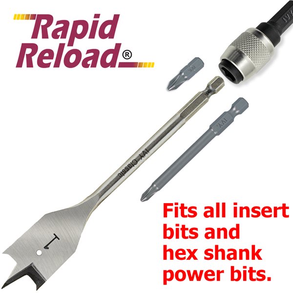 2" Rapid Reload® Pwr & Insert Bit Holder-Carded