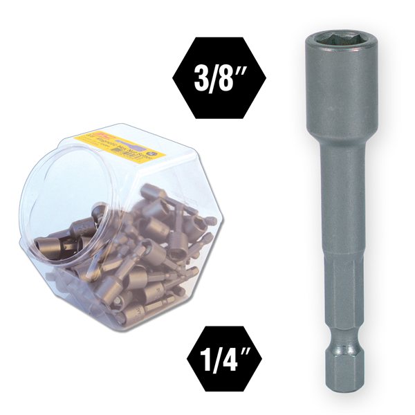 50 Pc. 3/8 x 2-9/16" Mag Nut Setter