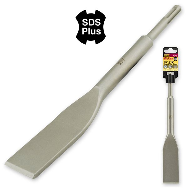 1-1/2" x 10" SDS Plus® Curved Tile Chisel