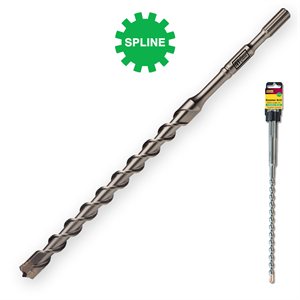 1/2 x 14.5" Spline 4 Cutter Hammer Drill Bit