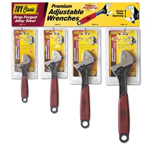 Premium Adjustable Wrench Display - Rubber Handle