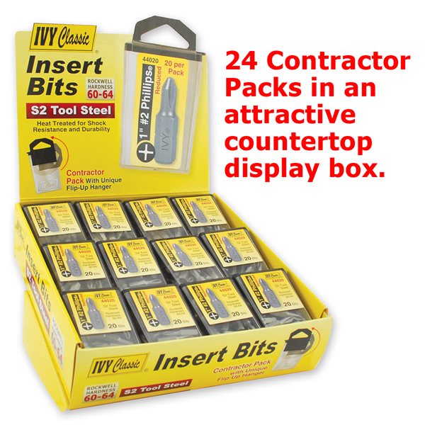 1" #2 Phillips Reduced  Bit - 20 per Contractor Pack