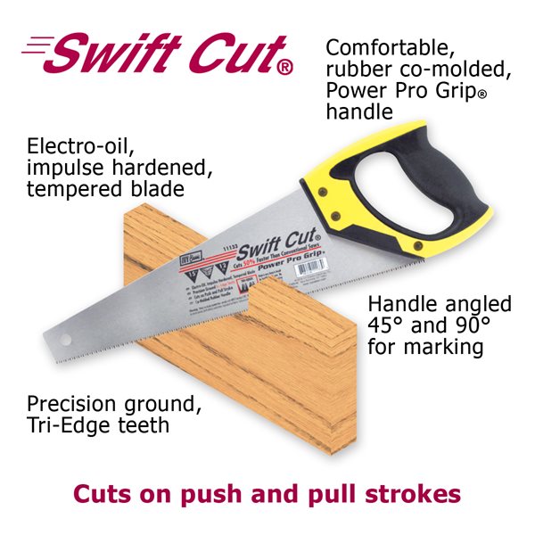 15" Swift Cut Tri-edge Saw Rubber Grip