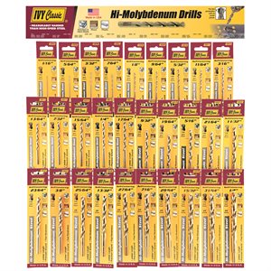 29 Pc. Hi-Moly Drill Bit Display - Carded