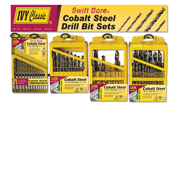 Cobalt Drill Bit Set Display