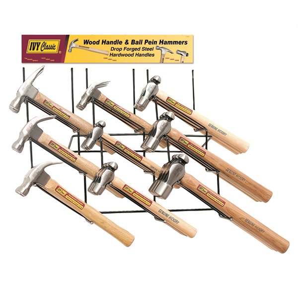 Wood Handle & Ball Pein Hammer Display