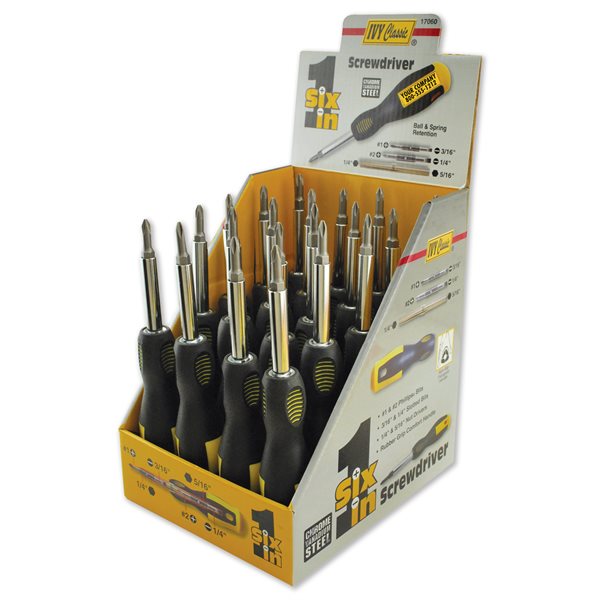 6 in 1 Screwdriver Rubber Grip - Private Label