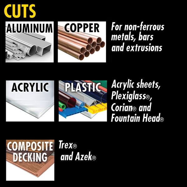 7-1/4" 60T Non-Ferrous & Plastics Laser Carbide