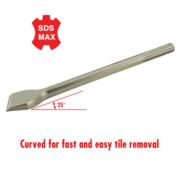 3" x 12" SDS Max® 25 Deg. Bent Chisel